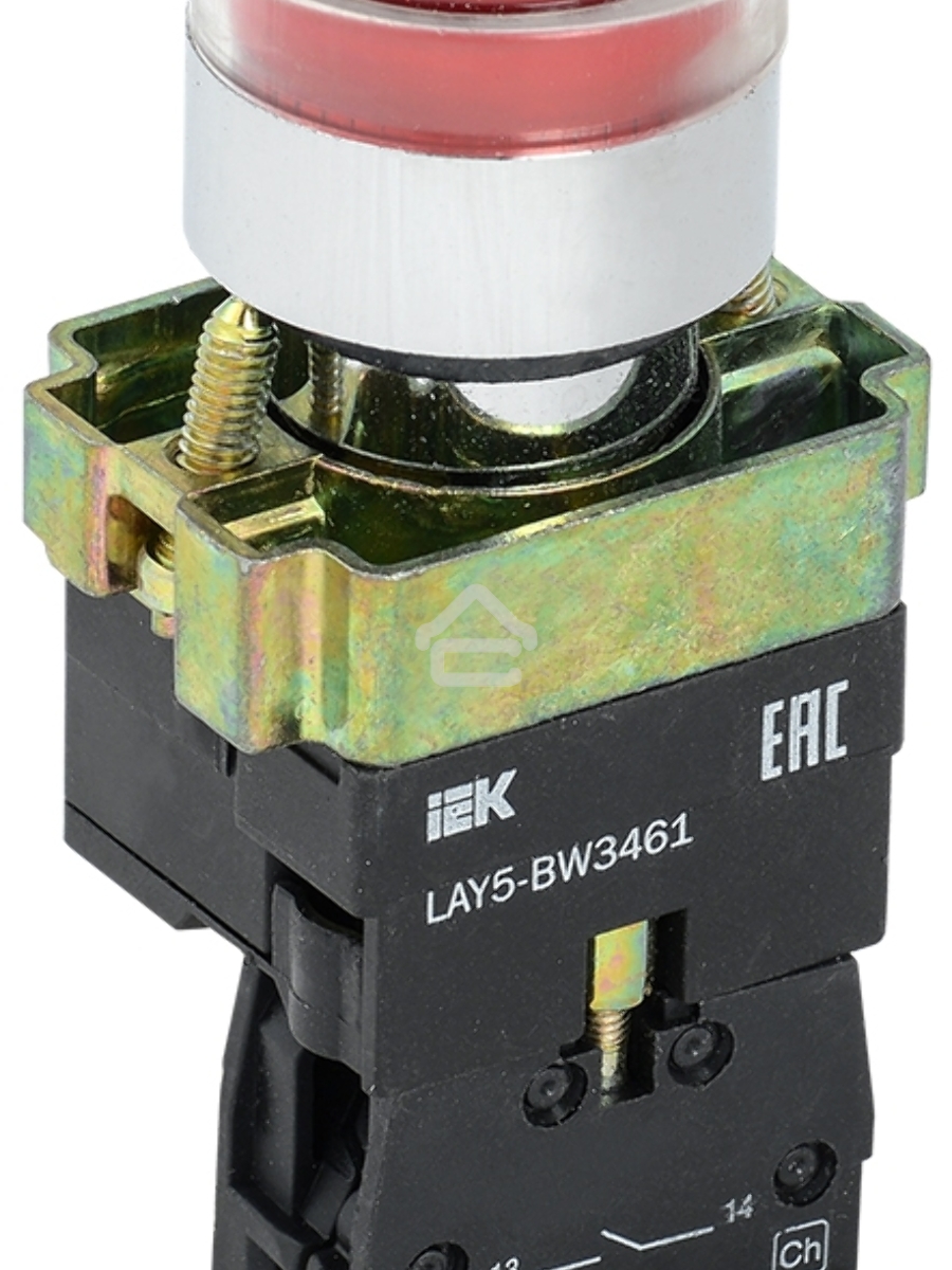 Кнопка LAY5-BW3461 с подсв. красн. 1з ИЭК BBT50-BW-K04