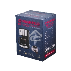 Кофеварка капельная Maunfeld MF-722S серебристый/черный, исп. кофе - молотый, 1.5 л, 900 Вт.