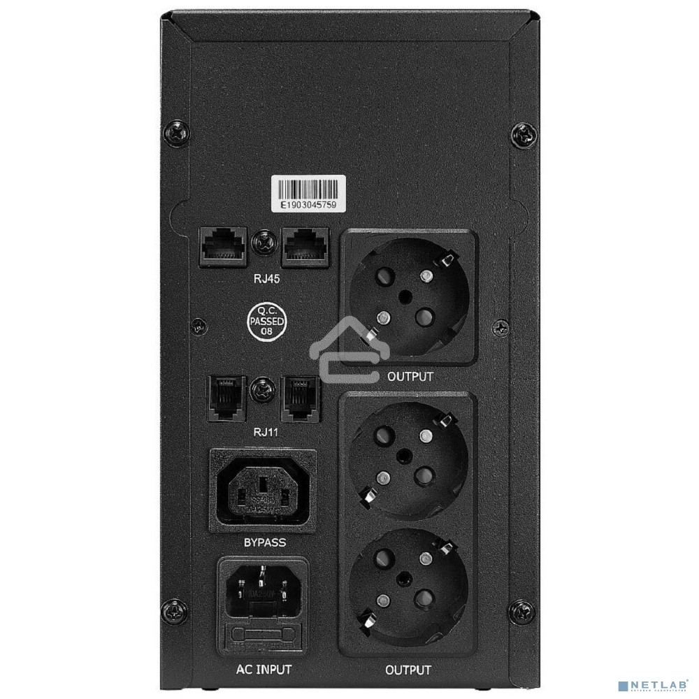 Источник бесперебойного питания CROWN 800VA/450W, металл, 1x12V/9AH, розетки 3*EURO+1*IEC bybass, трансформатор AVR 145-280V, LCD дисплей, съёмный кабель 1.2м, фильтр телефонной и ethernet линии RJ11/45, защита батареи, от перегрузки, от КЗ