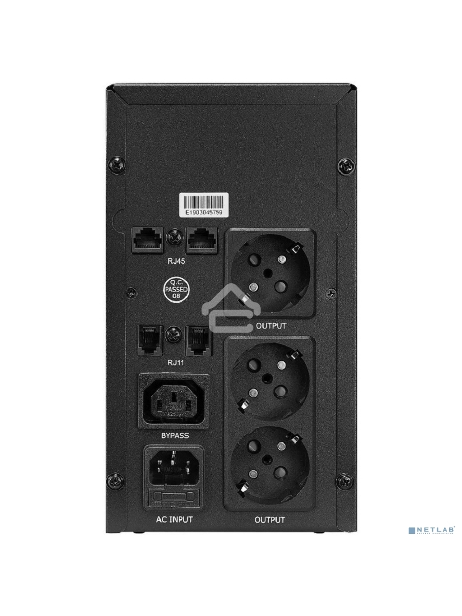 Источник бесперебойного питания CROWN 800VA/450W, металл, 1x12V/9AH, розетки 3*EURO+1*IEC bybass, трансформатор AVR 145-280V, LCD дисплей, съёмный кабель 1.2м, фильтр телефонной и ethernet линии RJ11/45, защита батареи, от перегрузки, от КЗ
