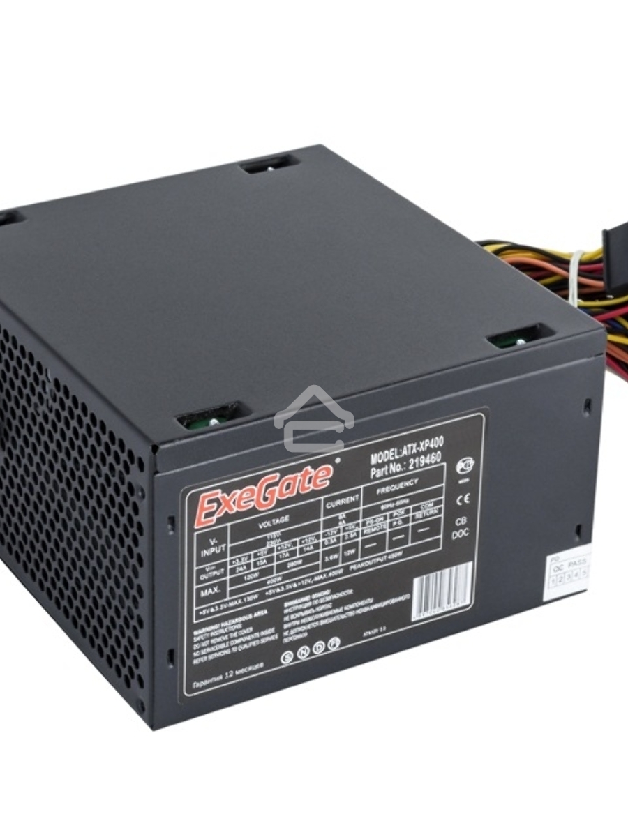 Блок питания Exegate XP400 EX219459RUS, 400Вт, 120мм, черный