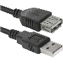 Кабель USB Defender USB02-17 USB2.0 AM-AF, 5.0м (87454)