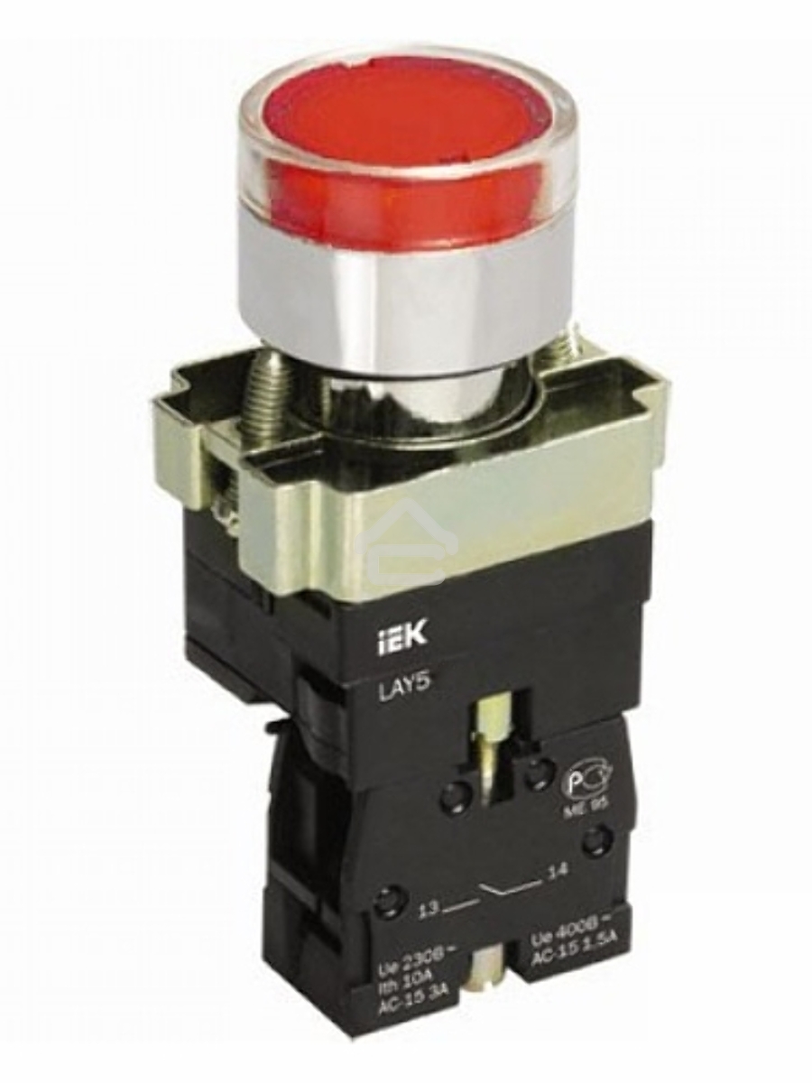 Кнопка LAY5-BW3461 с подсв. красн. 1з ИЭК BBT50-BW-K04