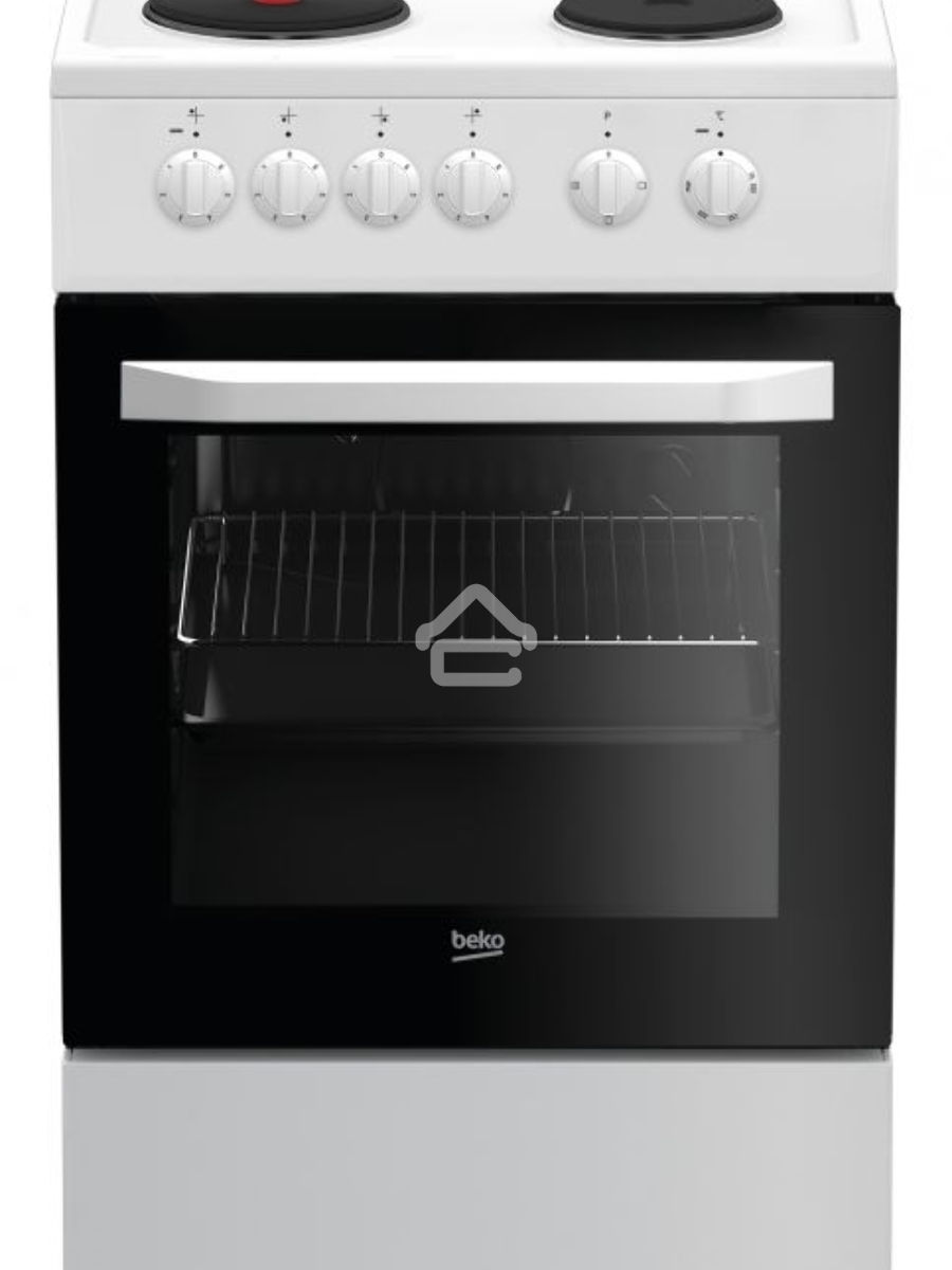Плита электрическая Beko FFSS56000W белый, конфорок 4 шт, духовка 60 л, 50 см x 85 см x 60 см