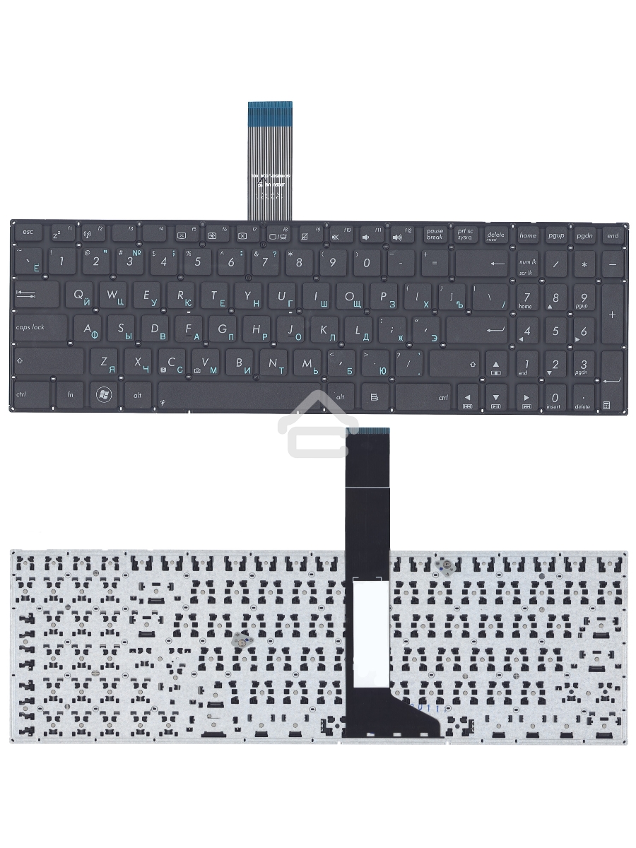 Клавиатура для ноутбука Asus X501A X501U X550 черная плоский Enter