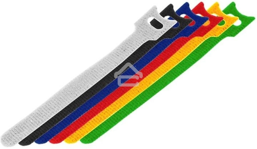 Набор хомутов-стяжек многоразовых на липучке Rexant 210х16 мм, цветная, упаковка 12 шт.