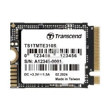 Накопитель SSD Transcend MTE310S, 1000Gb, M.2(22x30мм), NVMe, PCIe 4x4, 3D TLC, R/W 5000/3500 Mb/s, IOPs 330 000/690 000, TbW 600, DWPD 0.33, DRAM-less (5 лет)