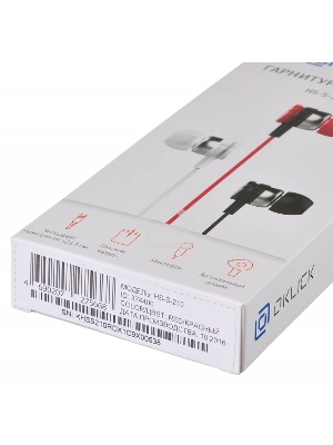 Наушники Oklick HS-S-210 1.1м красный