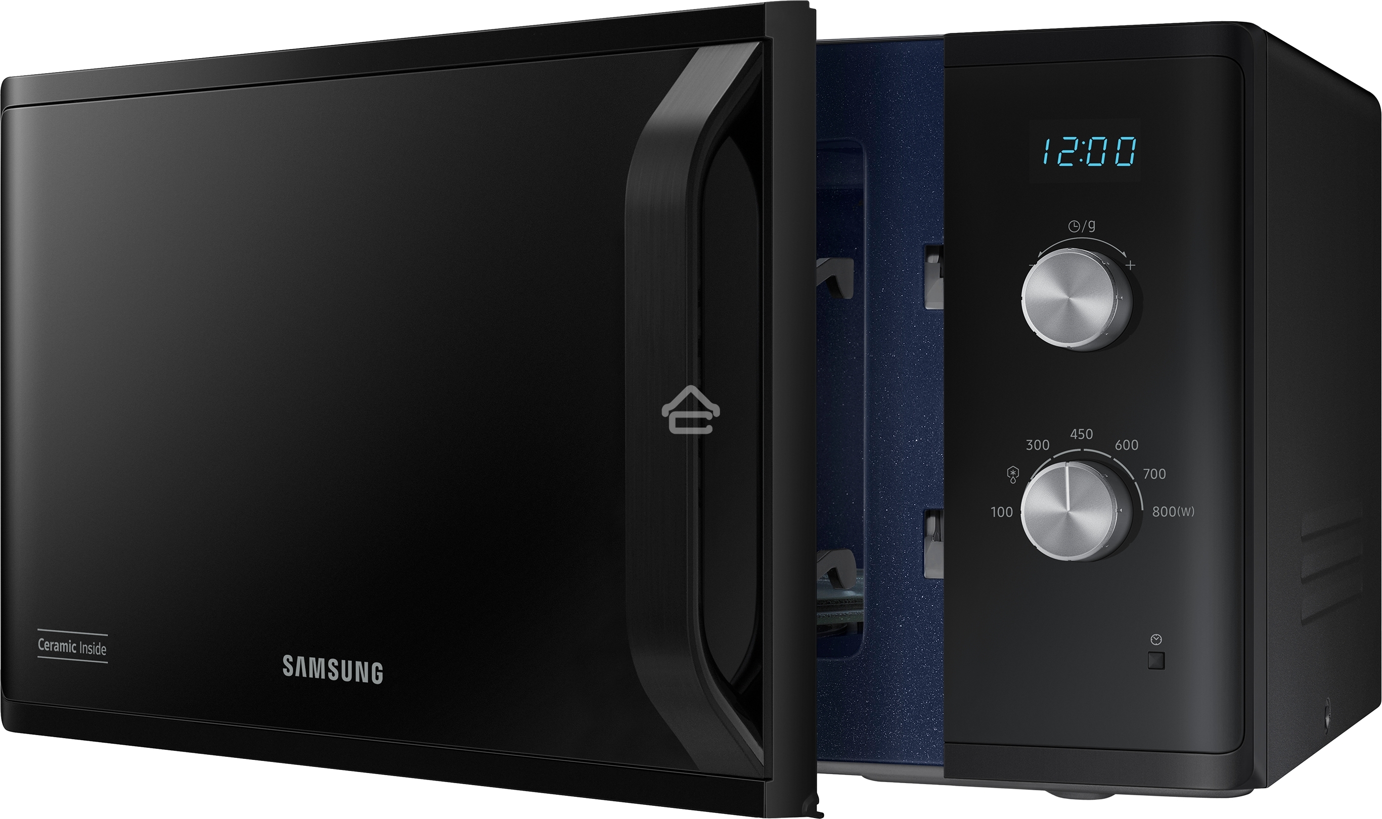 Микроволновая печь Samsung MS23K3614AK черный, 23 л, 800 Вт, переключатели - поворотный механизм