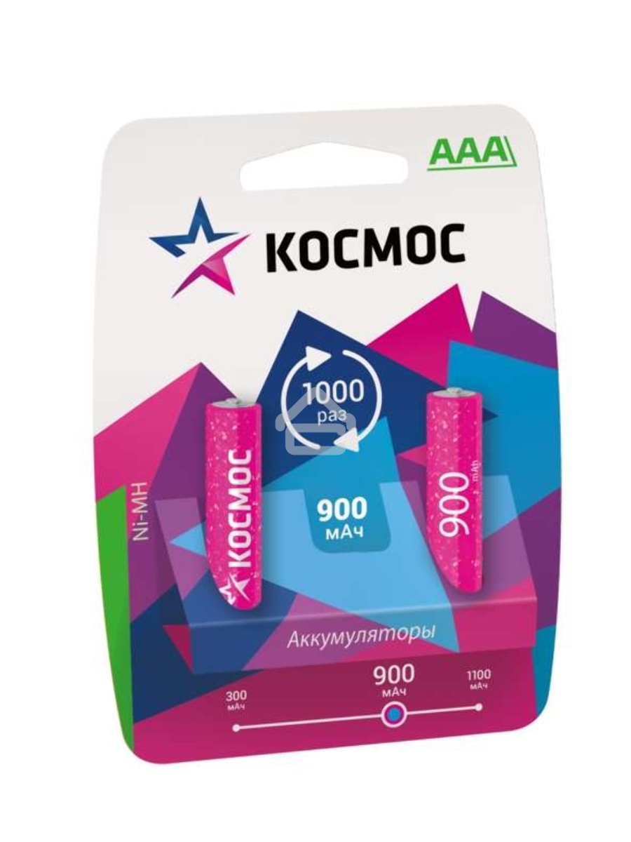 Аккумулятор R03 NI-MN 900мА.ч BP-2 (блист.2шт) Космос KOCR03NIMH(900MAH) ЦЕНА ЗА 1 шт