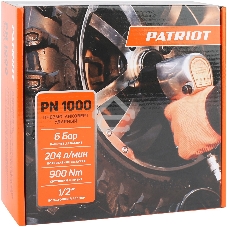 Пневмогайковерт ударный PATRIOT PN 1000, 900 Нм, 204 л/мин, 8000 об/мин