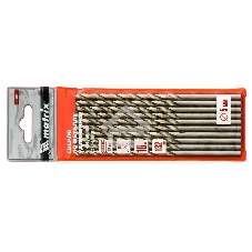 Сверло по металлу Matrix, 5,0 х 132 мм, полированное, удл., HSS, 10 шт. цил. хв.