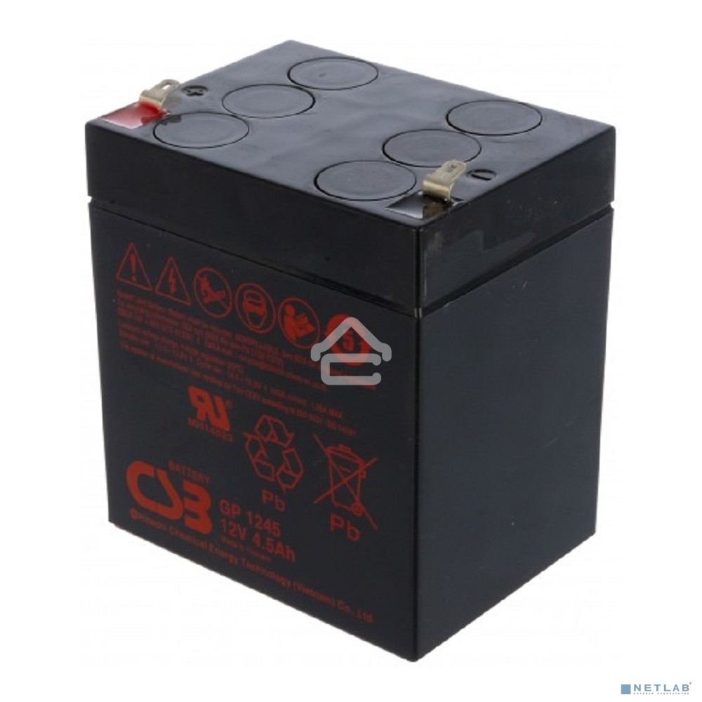 Батарея CSB GP 1245 (12V, 4.5Ah) клемма F1