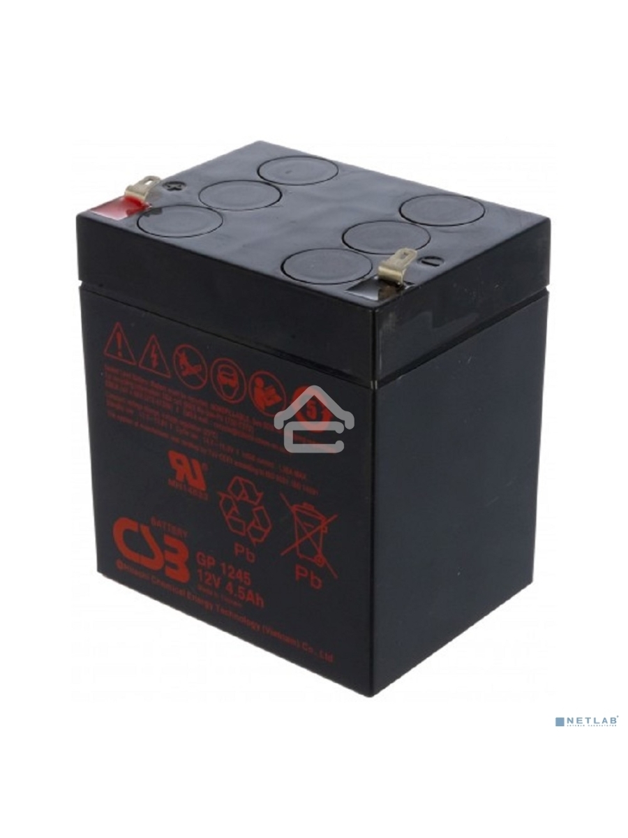 Батарея CSB GP 1245 (12V, 4.5Ah) клемма F1
