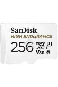 Флеш карта microSD 256GB SanDisk microSDXC Class 10 UHS-I U3 V30 High Endurance Video Monitoring Card