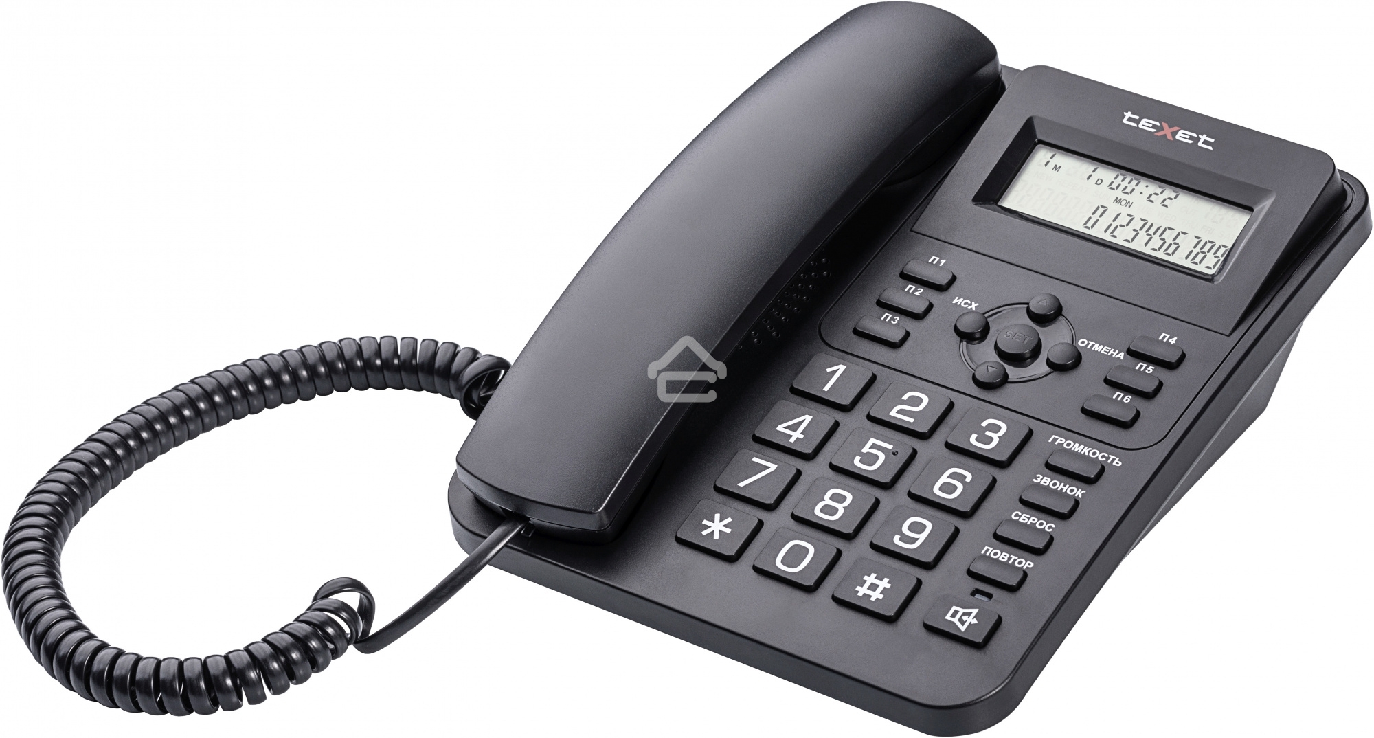 Телефон проводной teXet TX-264 черный