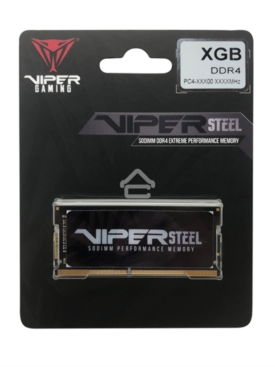 Оперативная память Patriot Viper Steel, DDR4, 8GB (1x8GB), 3200MHz, CL22, с радиатором, черный, SO-DIMM