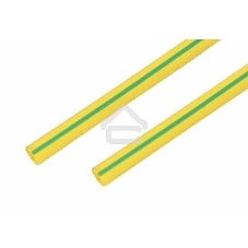 Термоусаживаемая трубка Rexant 20,0/10,0 мм, желто-зеленая, упаковка 10 шт. по 1 м