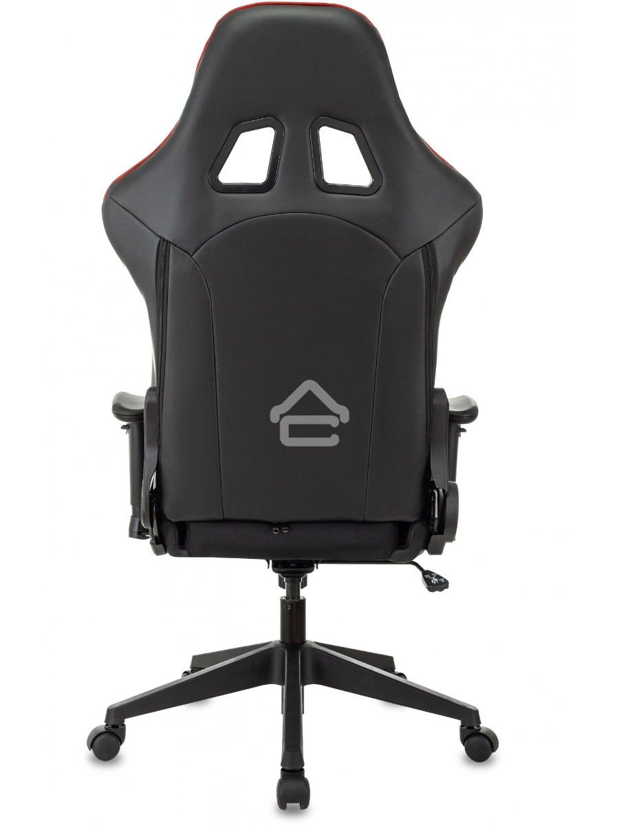 Кресло игровое Бюрократ VIKING 4 AERO RUS белый/синий/красный/черный, искусст. кожа/ткань, две подушки