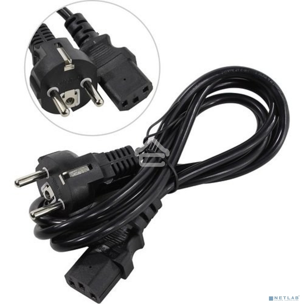 Кабель питания ExeGate Special PC-1,8S (Евровилка Schuko->С13) 3*0.5мм2, CCA, черный, 1.8м.