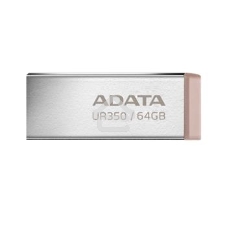 Флешка USB ADATA UR350 (UR350-64G-RSR/BG), 64Gb, USB 3.2, R/W 100/15, серебристый/коричневый