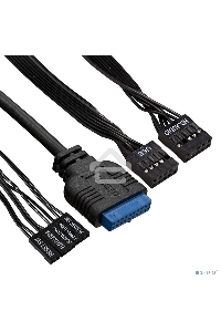 Компьютерный корпус Miditower ExeGate AA-440U-AA450 (ATX, AA450 8 см, 2*USB+1*USB3.0, аудио, черный)