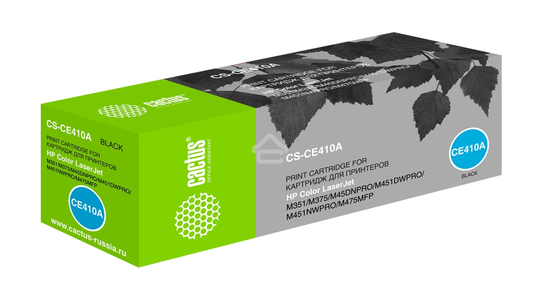 Картридж лазерный Cactus CS-CE410A черный (2200 стр.) для HP CLJ Pro 300 Color M351/Pro 400 Color M451