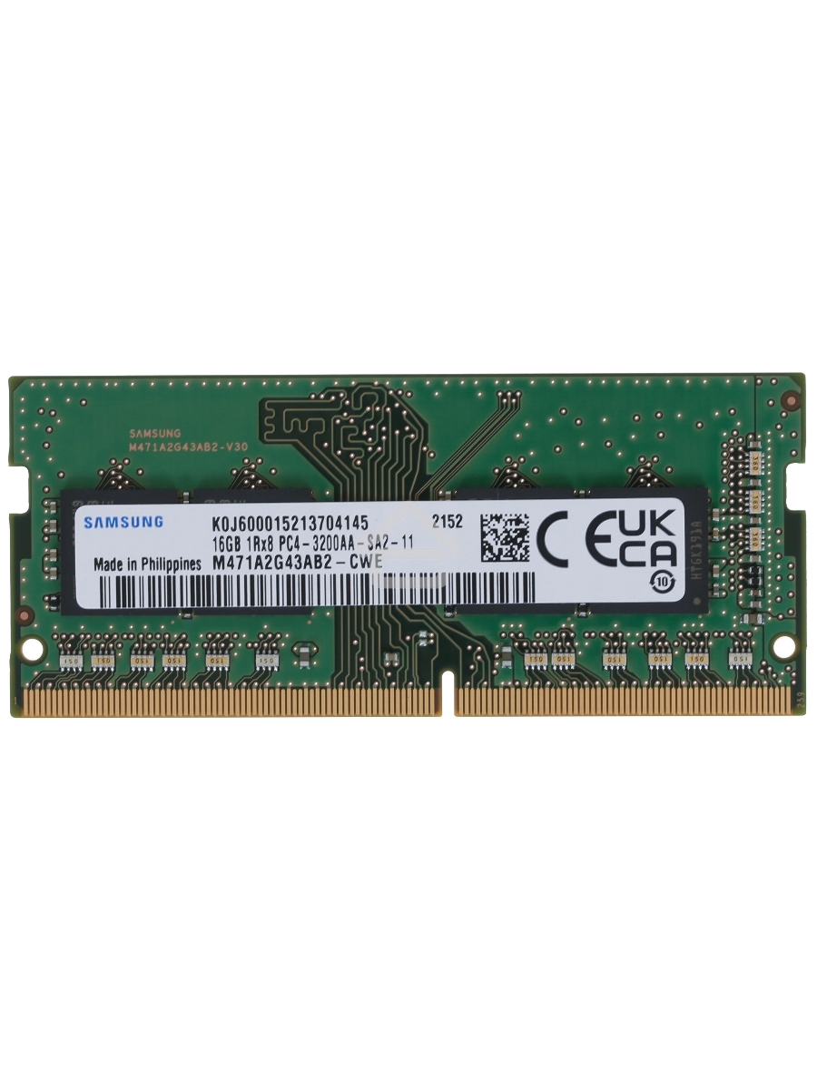 Оперативная память Samsung, DDR4, 16GB (1x16 GB), 3200 MHz, CL22, SO-DIMM, OEM