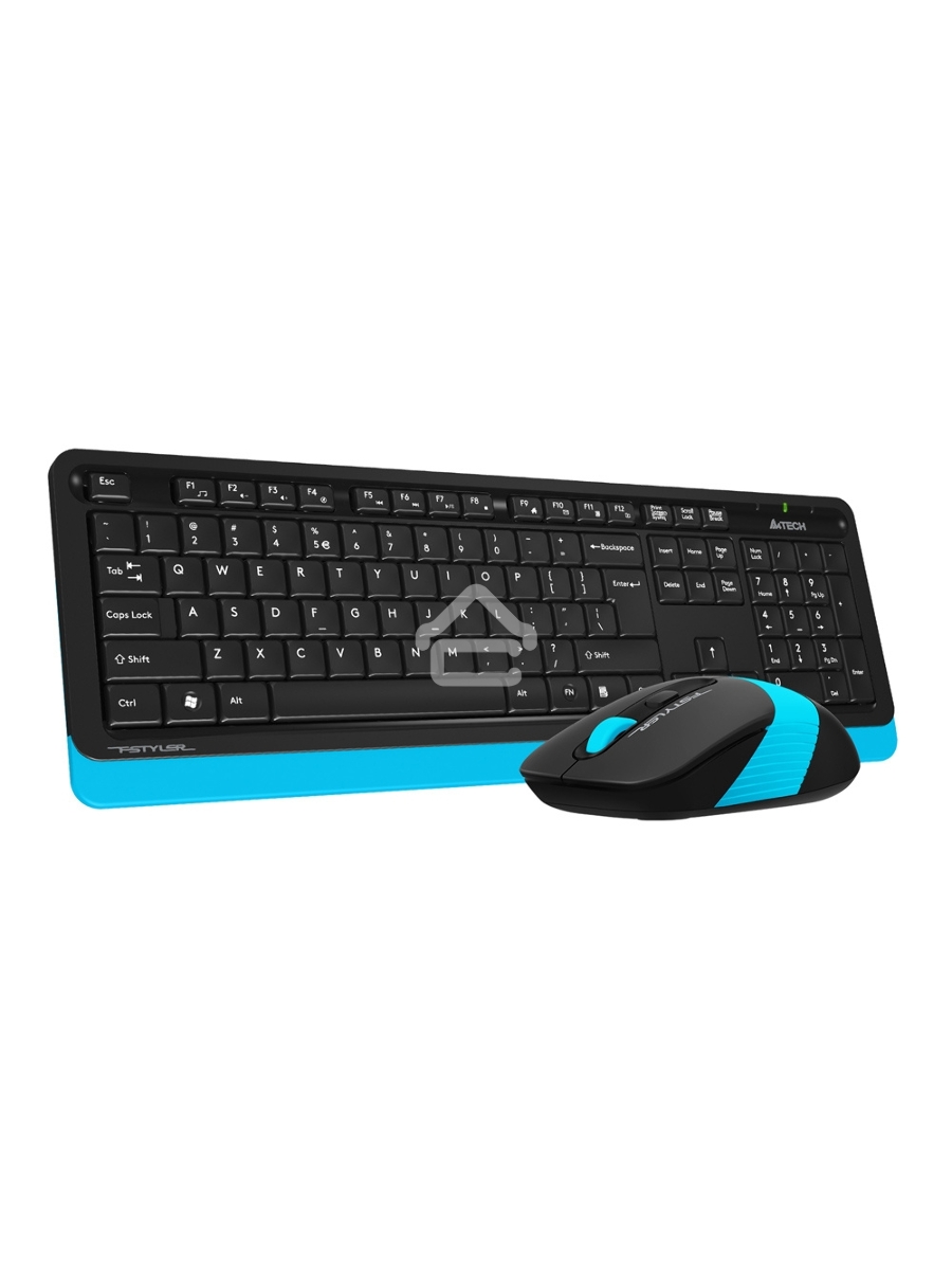 Клавиатура + мышь A4 Fstyler FG1010 клав:черный/синий мышь:черный/синий USB беспроводная Multimedia