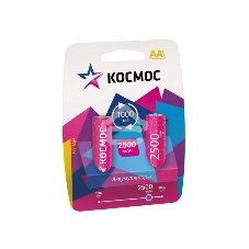 Аккумулятор R6 NI-MN 2500мА.ч BP-2 Космос KOCR6NIMH2500MAH2BL (ЦЕНА за 1 аккум., в блистере - 2 шт.)