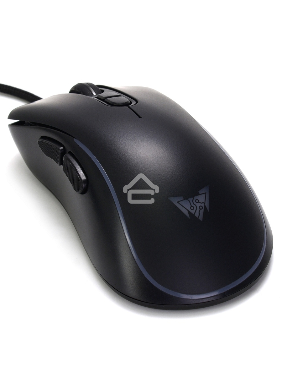 Мышь проводная Crown CMGM-902 черный, 7200 dpi, USB, кнопки - 7