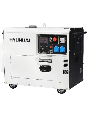 Электрогенератор дизельный Hyundai DHY 6000SE, 5 кВт, 73 дБ, 154 кг