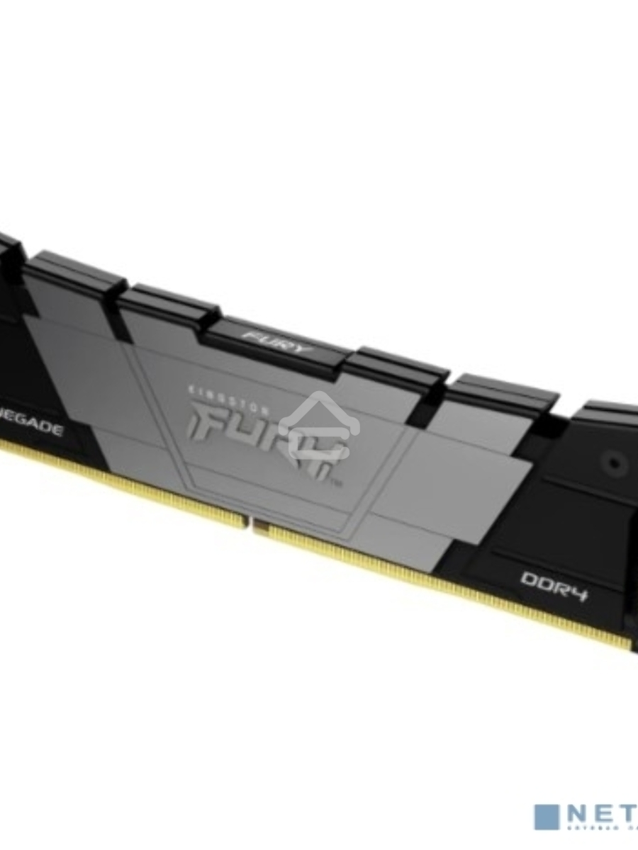 Оперативная память Kingston Fury Renegade, DDR4, 16GB (1x16GB), 3200MHz, CL16, DIMM, с радиатором, серый/черный