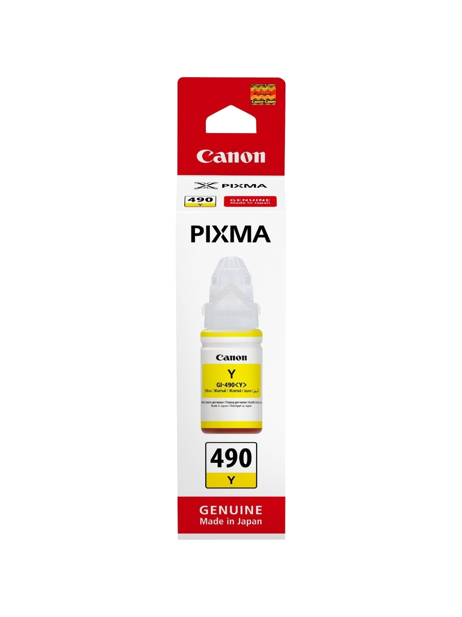 Чернила Canon GI-490Y 0666C001 желтый для Canon Pixma G1400/2400/3400 (70мл)