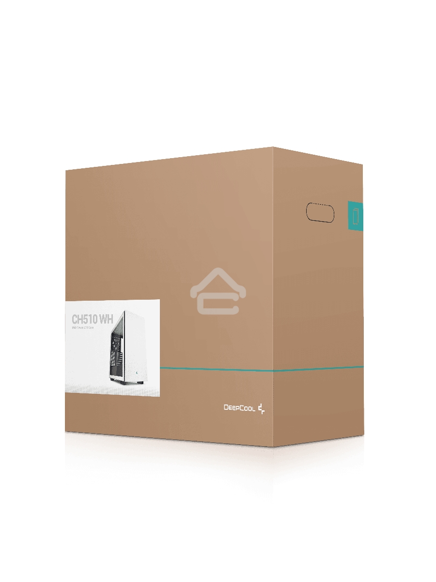 Компьютерный корпус Deepcool CH510 WH без БП, боковое окно (закаленное стекло), 1x120мм вентилятор сзади, белый, ATX