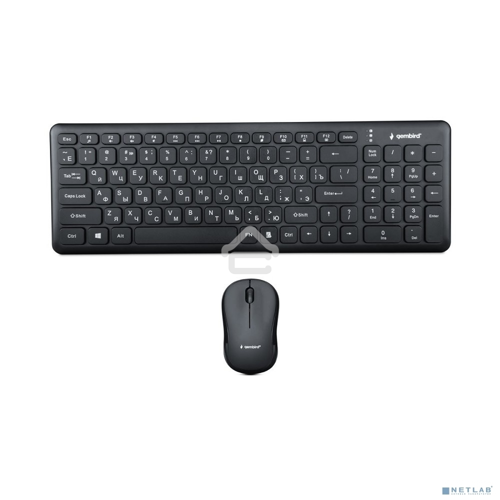 Комплект клавиатура+мышь беспроводные Gembird KBS-9200, 2.4ГГц