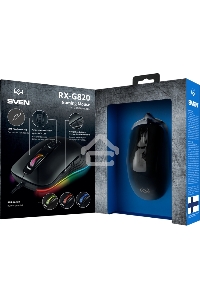 Мышь проводная SVEN RX-G820 черный, 4800 dpi, USB, кнопки - 6