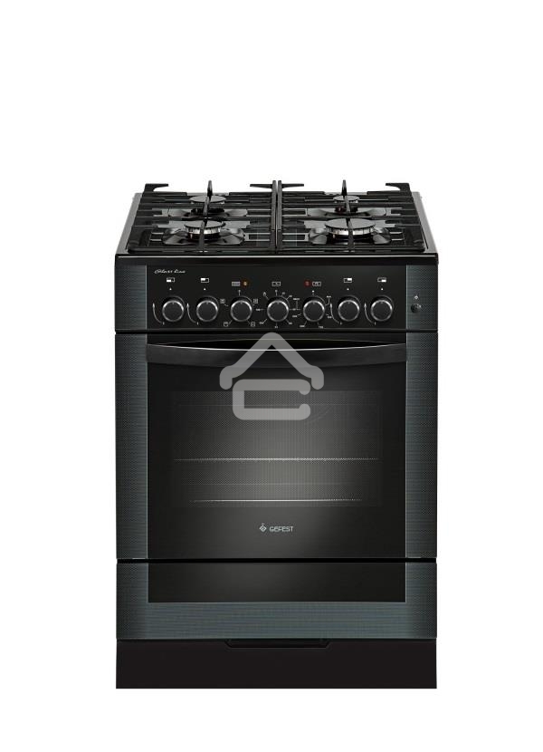 Плита комбинированная Gefest ПГЭ 6502-02 0044 черный, конфорок 4 газовых, духовка 55 л, 60 см x 85 см x 60 см