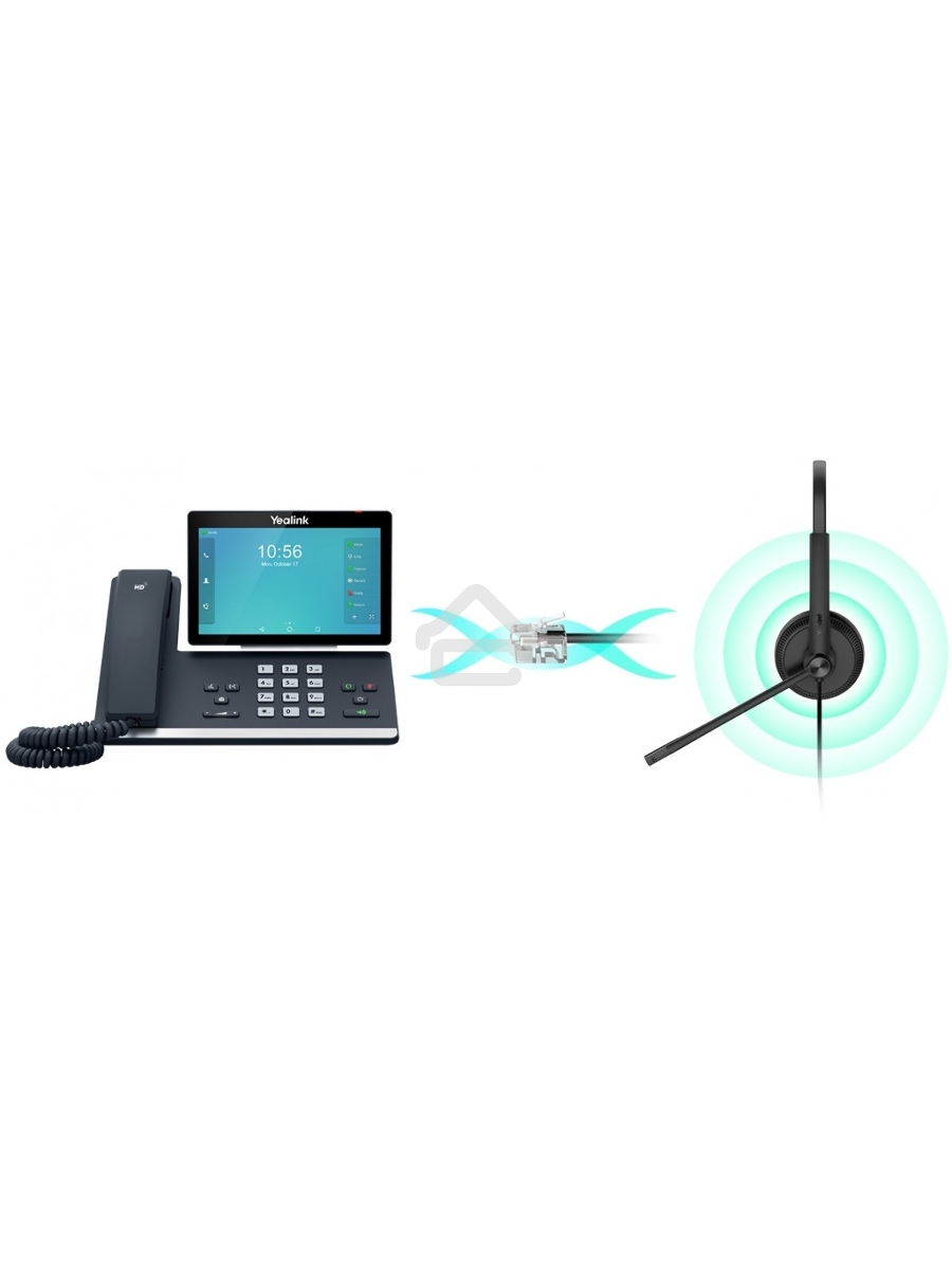 Гарнитура YEALINK YHS34 Dual Дуо, Проводная, HD звук, QD, RJ9, шт