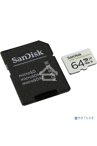 Флеш карта microSD 64GB SanDisk microSDXC Class 10 UHS-I U3 V30 High Endurance Video Monitoring Card