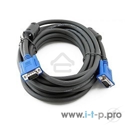 Кабель для монитора VGA (M) -) VGA (M), 1,5 м, TV-COM (QCG341AD-1.8M), ферритовые кольца