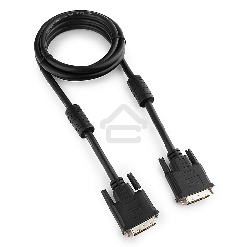 Кабель DVI-D single link Gembird/Cablexpert, 19M/19M, 1.8м, черный, экран, феррит.кольца, пакет (CC-DVI-BK-6)
