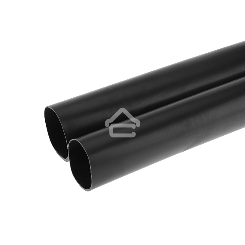Термоусаживаемая трубка клеевая Rexant 51,0/8,5 мм, (6:1) черная, упак. 2 шт. по 1 м