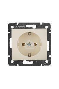 Розетка электрическая Valena с заземлением 2К+З/сл.кость (слоновая кость) Legrand 774320