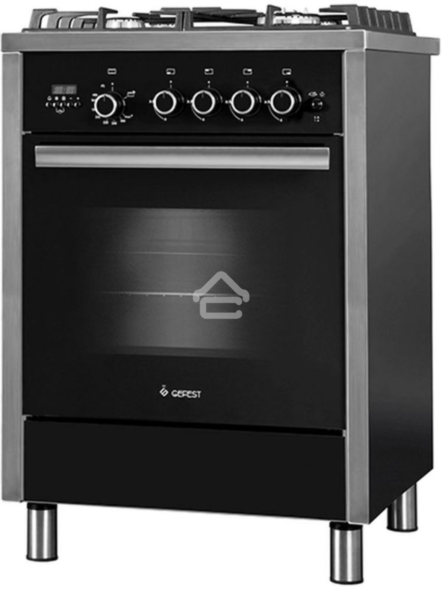 Плита газовая Gefest ПГ 6700-04 черный, конфорок 4 шт, духовка 52 л, 60 см x 85 см x 60 см
