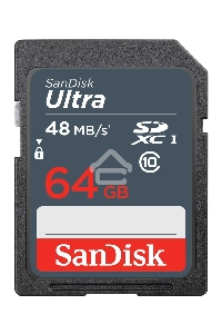 Флеш карта SD 64GB SanDisk SDXC Class 10 UHS-I Ultra 48MB/s