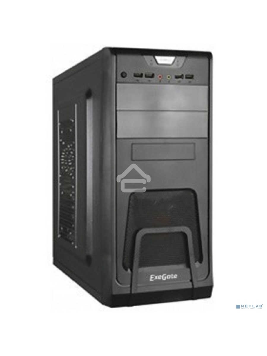 Компьютерный корпус Miditower Exegate CP-603 Black, ATX, <CP400W, 80mm>, 2*USB+2*USB3.0, Audio