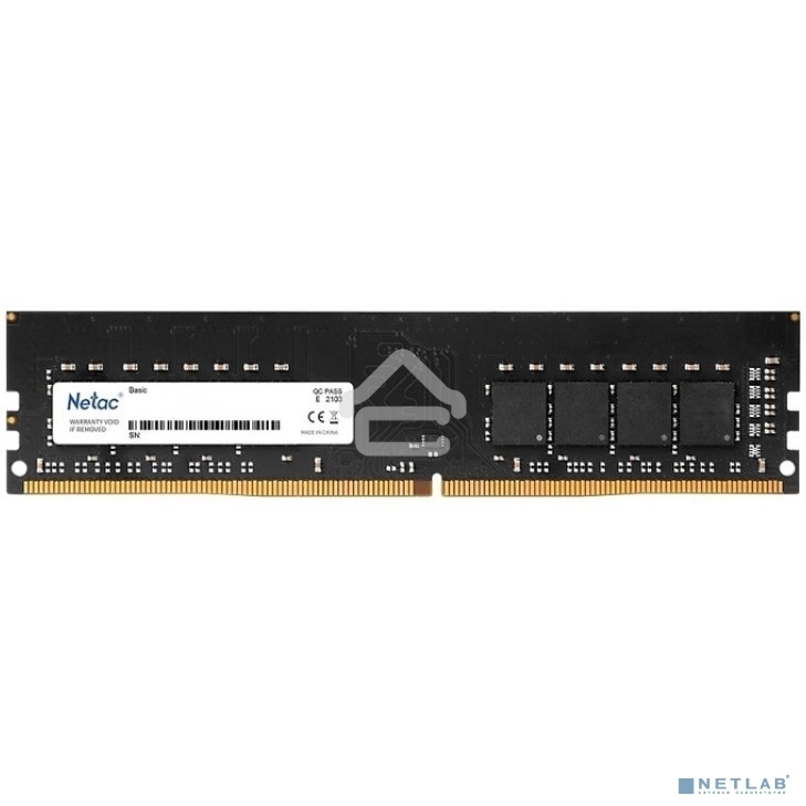Оперативная память NETAC Basic, DDR4, 16GB (1x16GB), 2666MHz, CL19, DIMM