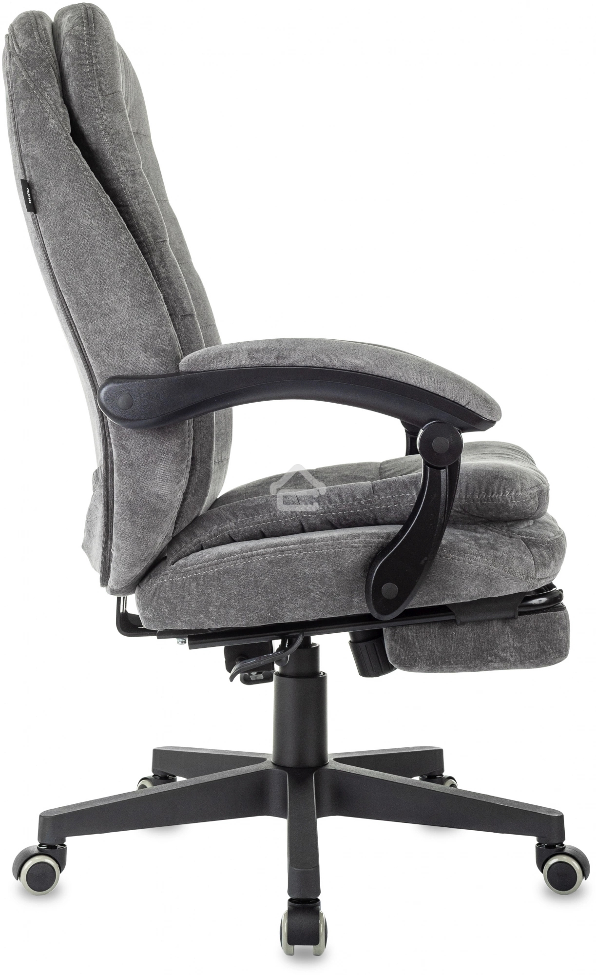 Кресло руководителя Бюрократ T-9950MSG-F Fabric серый Light-19, крестов. пластик, подст. для ног