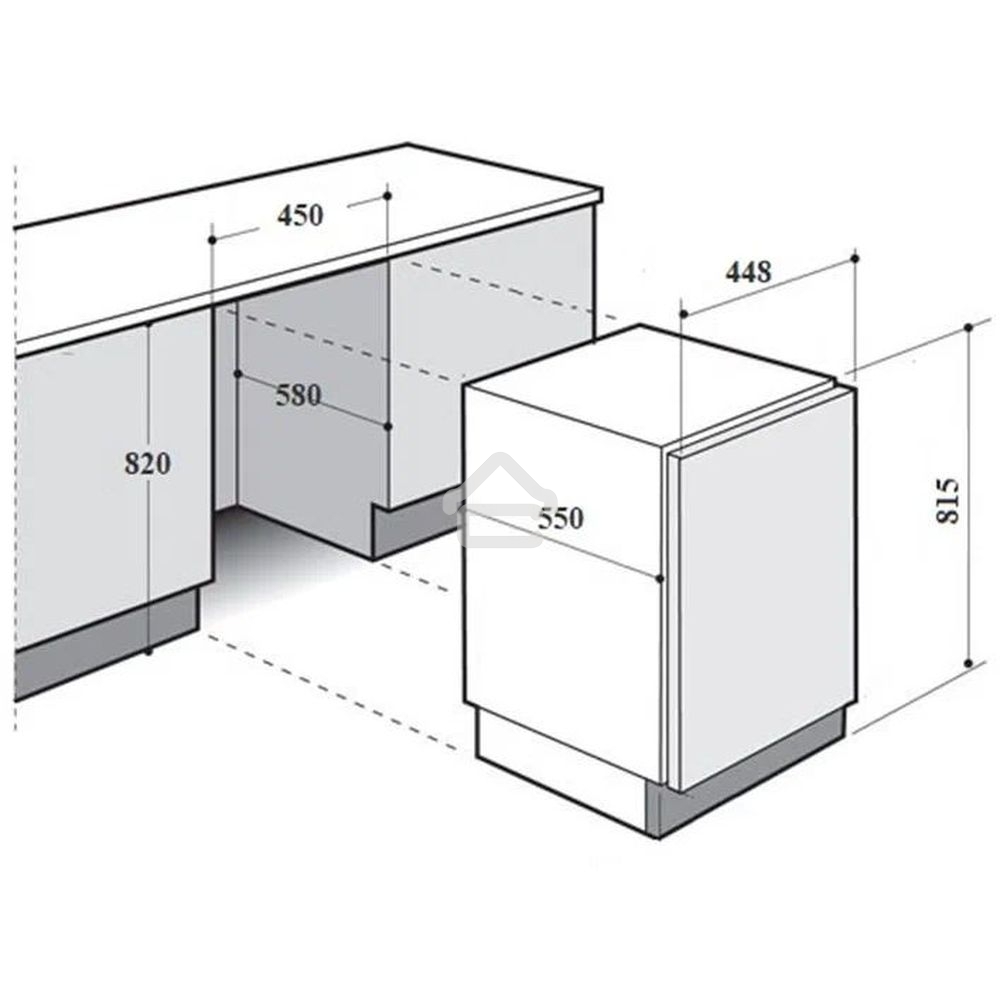 Встраиваемая посудомоечная машина Monsher MD 4512, серебристый, 45 см, 9 компл., 49 дБ, класс A++